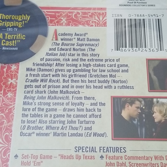 'Rounders' DVD - Picture 3 of 3